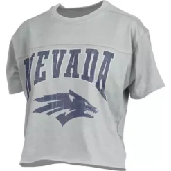 Pressbox Women's Nevada Wolf Pack Caldwel Crop Top