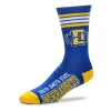 For Bare Feet Kids' South Dakota State Jackrabbits 4 Stripe Deuce Socks Crew Socks