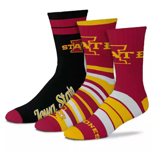 For Bare Feet Iowa State Cyclones 3pk Team Batch Socks 1 For Bare Feet Iowa State Cyclones 3pk Team Batch Socks