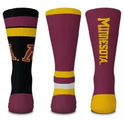 For Bare Feet Minnesota Golden Gophers 3pk Team Batch Socks -lids shop 88953678091 2
